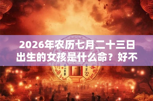 2026年农历七月二十三日出生的女孩是什么命？好不好？