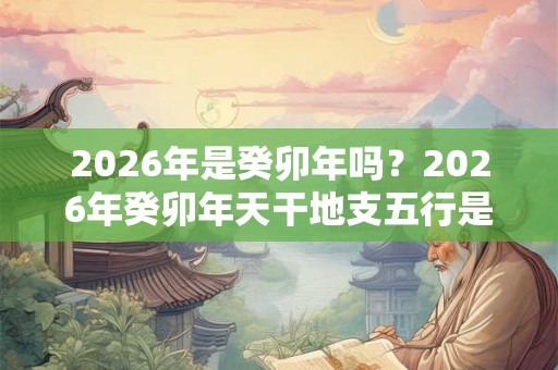 2026年是癸卯年吗？2026年癸卯年天干地支五行是什么？