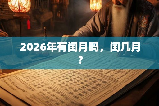 2026年有闰月吗，闰几月？