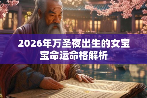 2026年万圣夜出生的女宝宝命运命格解析