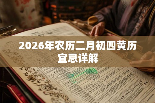 2026年农历二月初四黄历宜忌详解