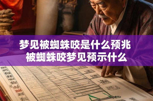 梦见被蜘蛛咬是什么预兆 被蜘蛛咬梦见预示什么