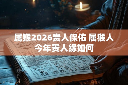 属猴2026贵人保佑 属猴人今年贵人缘如何