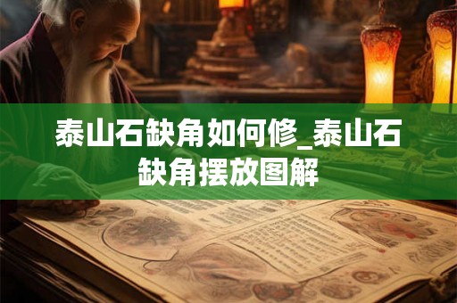 泰山石缺角如何修_泰山石缺角摆放图解