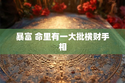 暴富 命里有一大批横财手相