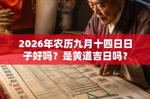 2026年农历九月十四日日子好吗？是黄道吉日吗？