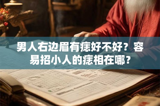 男人右边眉有痣好不好？容易招小人的痣相在哪？