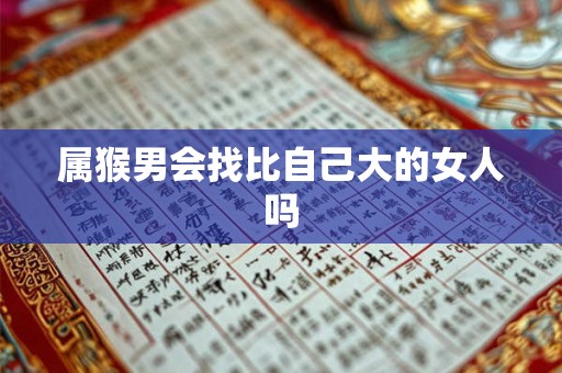 属猴男会找比自己大的女人吗