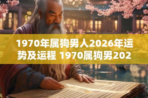 1970年属狗男人2026年运势及运程 1970属狗男2026年运程如何