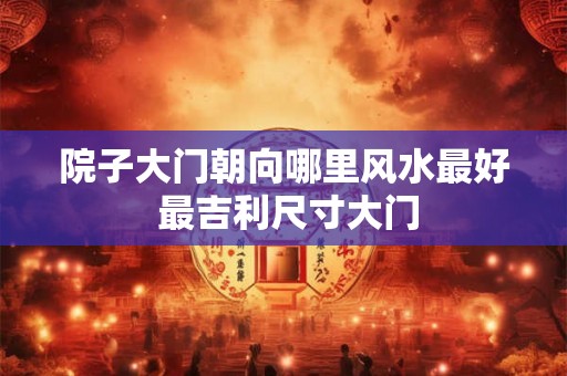 院子大门朝向哪里风水最好 最吉利尺寸大门