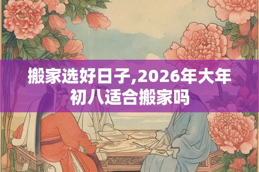 搬家选好日子,2026年大年初八适合搬家吗