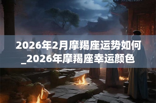 2026年2月摩羯座运势如何_2026年摩羯座幸运颜色