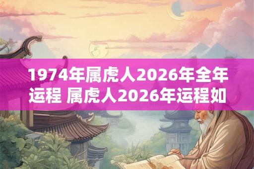 1974年属虎人2026年全年运程 属虎人2026年运程如何