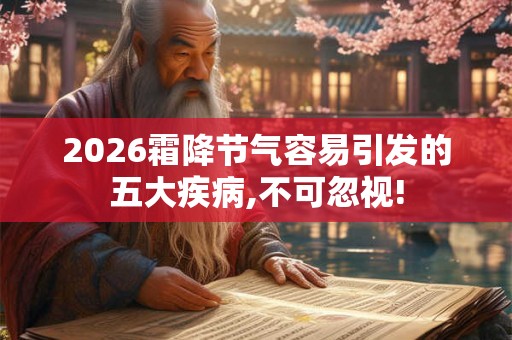 2026霜降节气容易引发的五大疾病,不可忽视!