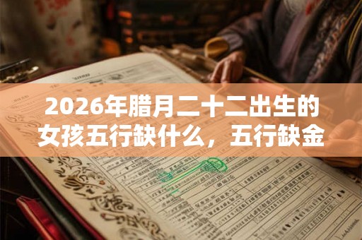 2026年腊月二十二出生的女孩五行缺什么，五行缺金起什么名？