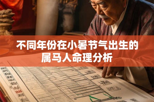 不同年份在小暑节气出生的属马人命理分析