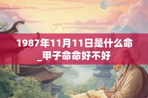 1987年11月11日是什么命_甲子命命好不好