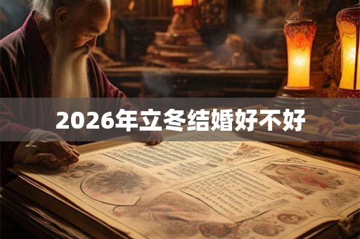 2026年立冬结婚好不好