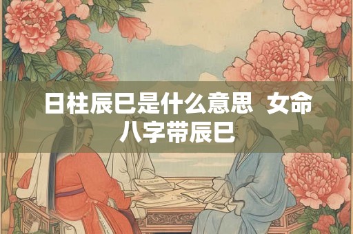 日柱辰巳是什么意思 女命八字带辰巳 日柱辰巳是什么意思 女命八字带辰巳