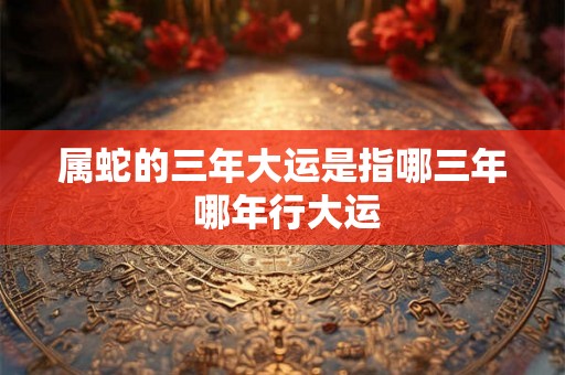 属蛇的三年大运是指哪三年 哪年行大运