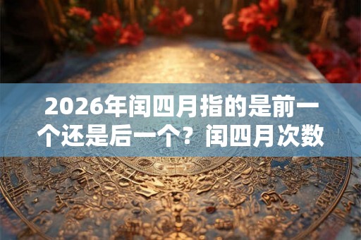 2026年闰四月指的是前一个还是后一个？闰四月次数多吗？