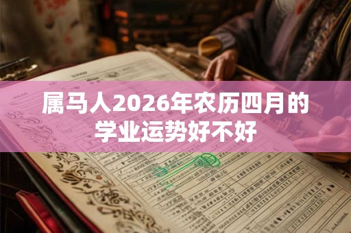 属马人2026年农历四月的学业运势好不好 属马人2026年农历四月的学业运势好不好