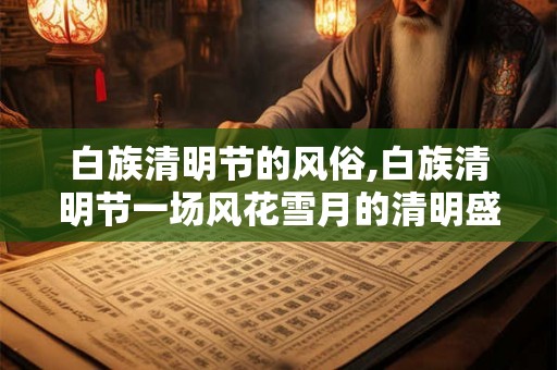 白族清明节的风俗,白族清明节一场风花雪月的清明盛宴