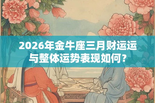 2026年金牛座三月财运运与整体运势表现如何? 2026年金牛座三月财运运与整体运势表现如何?