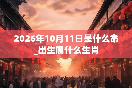 2026年10月11日是什么命_出生属什么生肖