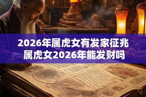 2026年属虎女有发家征兆 属虎女2026年能发财吗