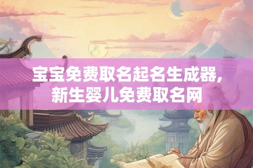宝宝免费取名起名生成器,新生婴儿免费取名网