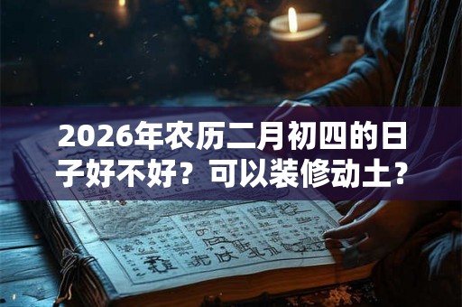 2026年农历二月初四的日子好不好？可以装修动土？