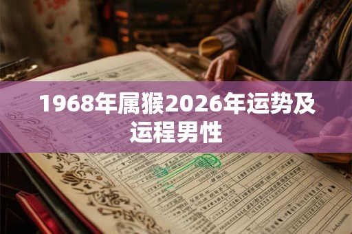 1968年属猴2026年运势及运程男性