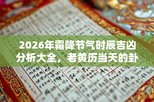 2026年霜降节气时辰吉凶分析大全，老黄历当天的卦象好吗？