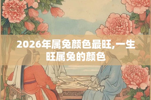 2026年属兔颜色最旺,一生旺属兔的颜色
