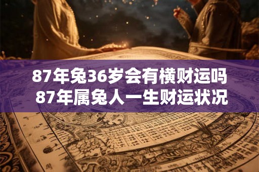 87年兔36岁会有横财运吗 87年属兔人一生财运状况