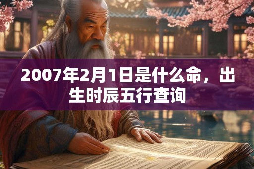 2007年2月1日是什么命，出生时辰五行查询