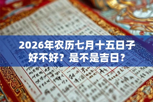 2026年农历七月十五日子好不好？是不是吉日？