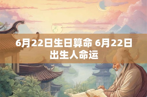 6月22日生日算命 6月22日出生人命运 6月22日生日算命 6月22日出生人命运