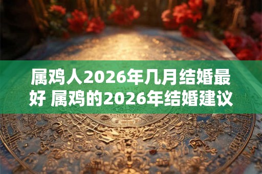 属鸡人2026年几月结婚最好 属鸡的2026年结婚建议