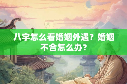 八字怎么看婚姻外遇？婚姻不合怎么办？