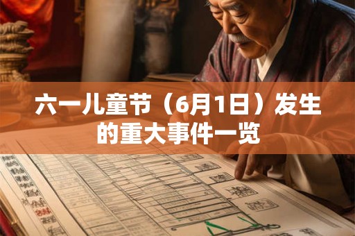 六一儿童节（6月1日）发生的重大事件一览