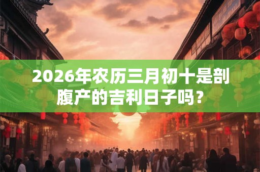 2026年农历三月初十是剖腹产的吉利日子吗？