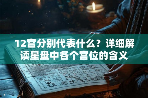 12宫分别代表什么?详细解读星盘中各个宫位的含义 12宫分别代表什么?详细解读星盘中各个宫位的含义
