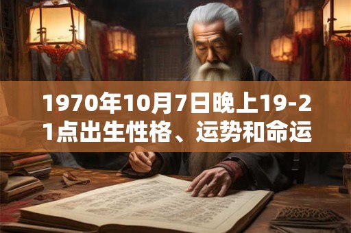 1970年10月7日晚上19-21点出生性格、运势和命运