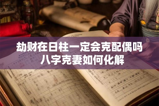 劫财在日柱一定会克配偶吗  八字克妻如何化解