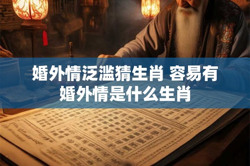 婚外情泛滥猜生肖 容易有婚外情是什么生肖