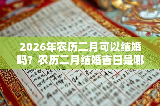 2026年农历二月可以结婚吗？农历二月结婚吉日是哪天？