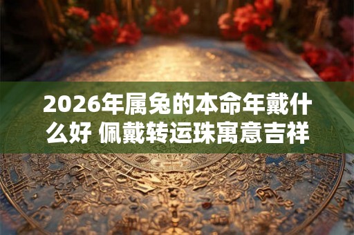 2026年属兔的本命年戴什么好 佩戴转运珠寓意吉祥转运