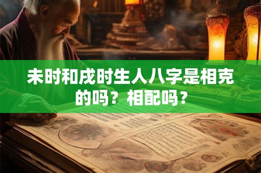 未时和戌时生人八字是相克的吗？相配吗？